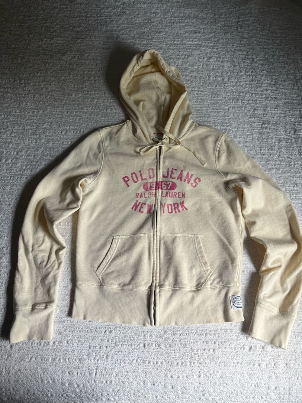 Ralph Lauren Polo Jeans Butter Yellow Zip-Up Hoodie
